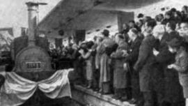 Una multitud se dio cita para ser testigos del histórico acontecimiento.