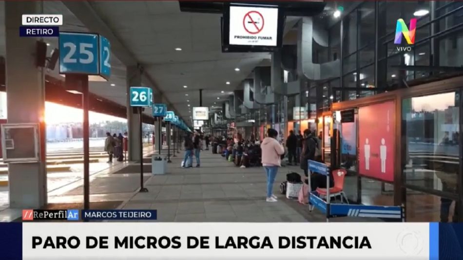 Paro de micros de larga distancia - Móvil en Retiro