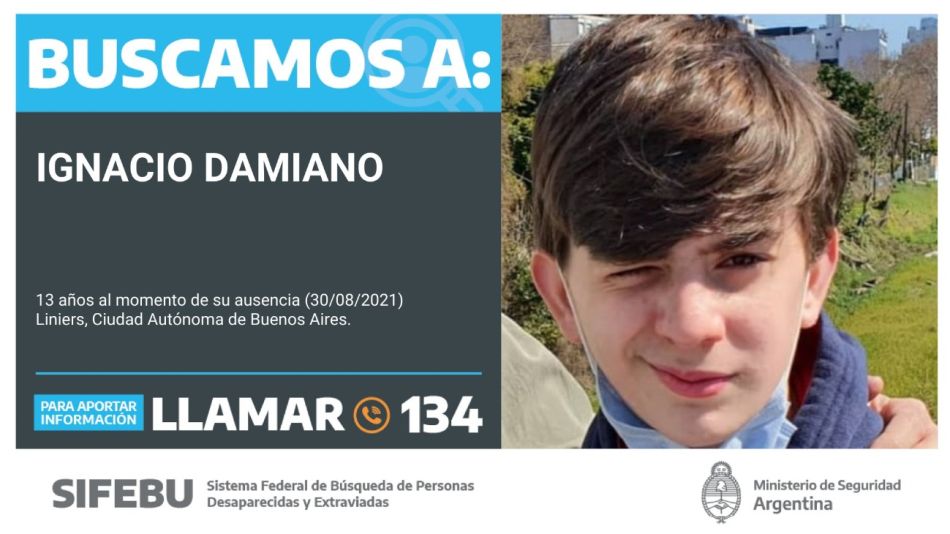 Ignacio Damiano busqueda liniers g_20210831