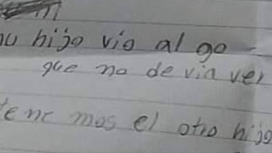 En Paraguay una madre encontró a su hijo de 2 años muerto y una nota escalofriante.