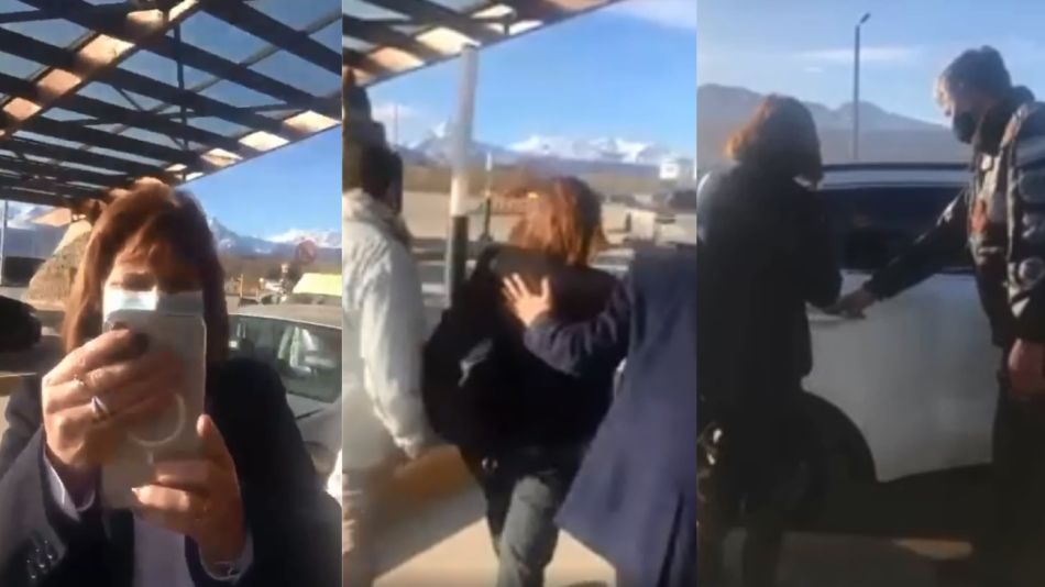 Video: escrache a Bullrich en Ushuaia luego de que Esteche invitara a  &quot;darle la bienvenida&quot; | Perfil