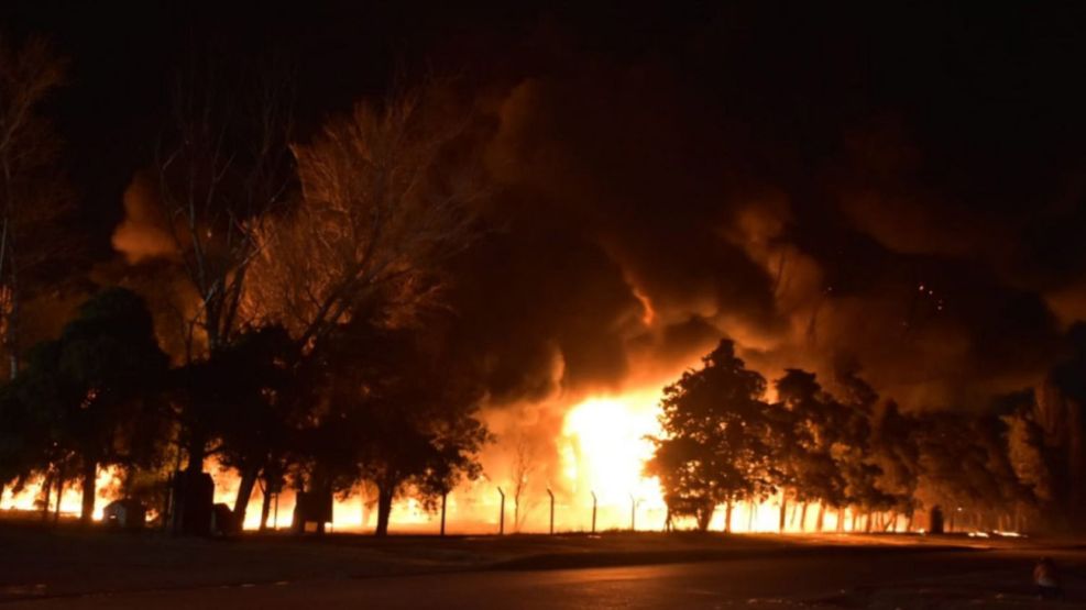 incendio en una fabrica de San Luis 20210906
