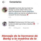 Escándalo con Barby Silenzi: picante mensaje de su hermana en redes 