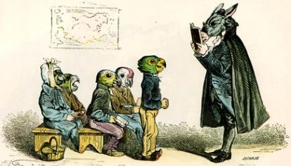 Caricatura del siglo XVIII de J.J Grandville.
