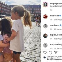 La China Suárez compartió la primera foto con sus hijos en España