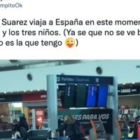 La China Suárez compartió la primera foto con sus hijos en España