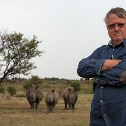 John Hume es dueño de Platinum Rhino Conservation Enterprise, un rancho ubicado en el noroeste de Sudáfrica que alberga a 1.985 rinocerontes blancos del sur.