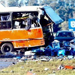 Un bebé de 4 meses muerto y seis heridos tras un choque múltiple en la Autovía 2, en Chascomús. | Foto:Télam