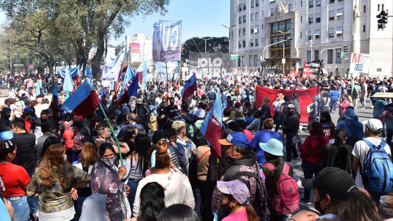 Marcha de Organizaciones sociales por el centro porteño