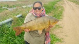 La pesca se realiza en el sector que está sobre la margen que regentea el Club de Pesca local.