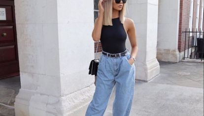 Ideas de looks para primavera con jeans anchos