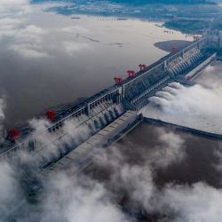 Vista aérea del paisaje de la Reserva de las Tres Gargantas, en el distrito de Zigui de la ciudad de Yichang, en la provincia de Hubei, en el centro de China. | Foto:Xinhua / Zheng Jiayu