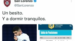 tweet de San Lorenzo