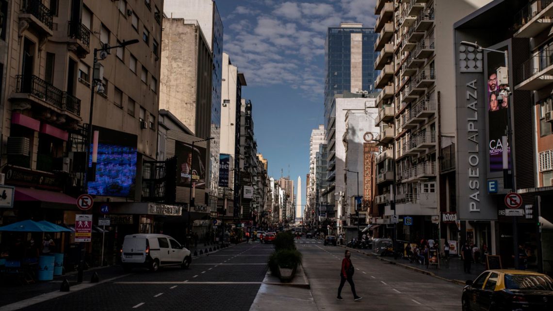 A street in Buenos Aires City, Argentina.