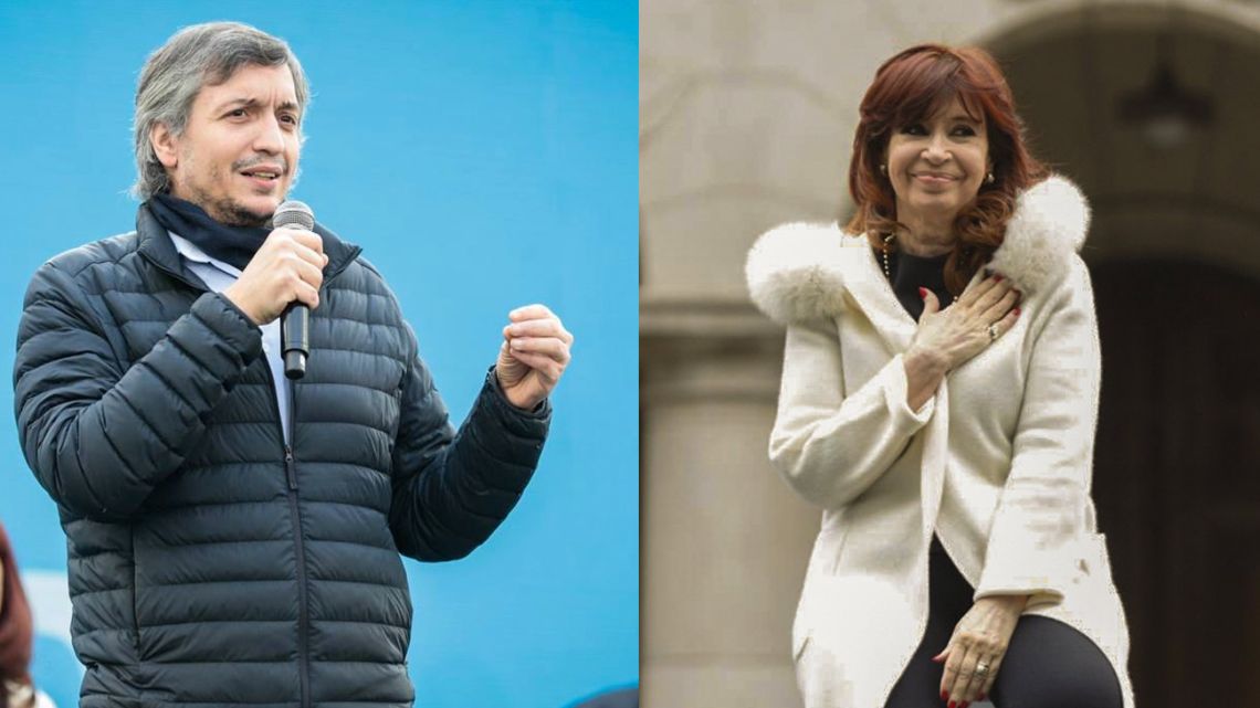 Máximo Kirchner and Cristina Fernández de Kirchner.