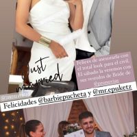 Todos los detalles del look de Barbie Vélez en su casamiento por civil