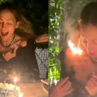A Nicole Richie se le prendió fuego el pelo mientras soplaba las velitas por su cumpleaños