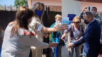 Malena Galmarini y Alberto Descalzo habilitaron una nueva red secundaria de agua potable en Villa Gobernador Udaondo.