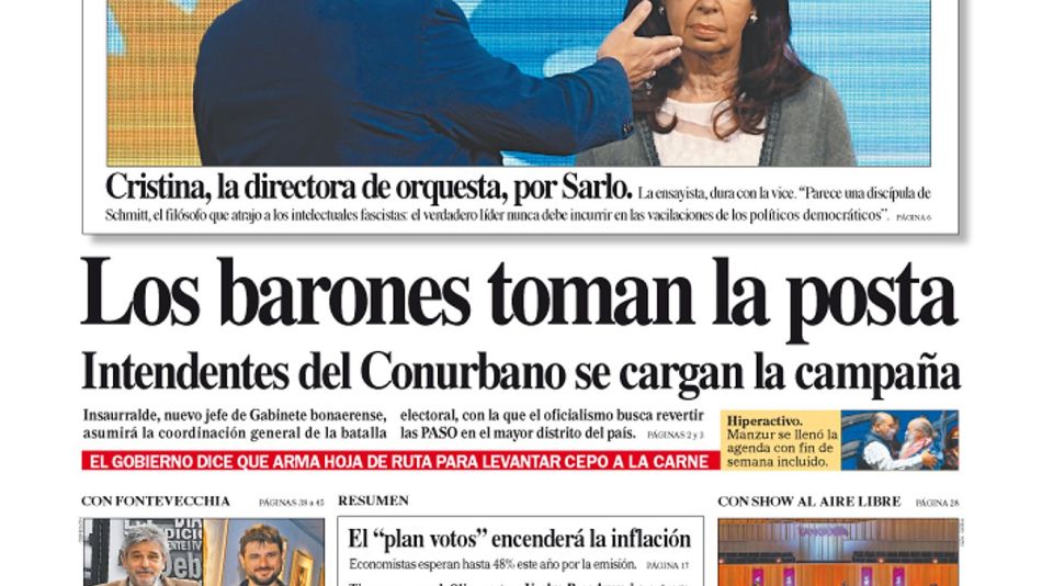 La tapa del Diario PERFIL de este domingo 26 de septiembre de 2021