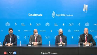 Aníbal Fernández, Manzur, De Pedro y Perotti dieron detalles sobre las acciones que se llevarán a cabo para trabajar en la situación que se vive en Rosario.
