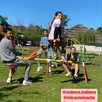 La escapada de finde de Mica Viciconte, Fabián Cubero y sus hijas