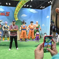Una vista de la activación de Bandai durante el primer día de la New York Comic Con 2021 en el Jacob Javits Center en la ciudad de Nueva York. | Foto:Bryan Bedder/Getty Images for ReedPop/AFP