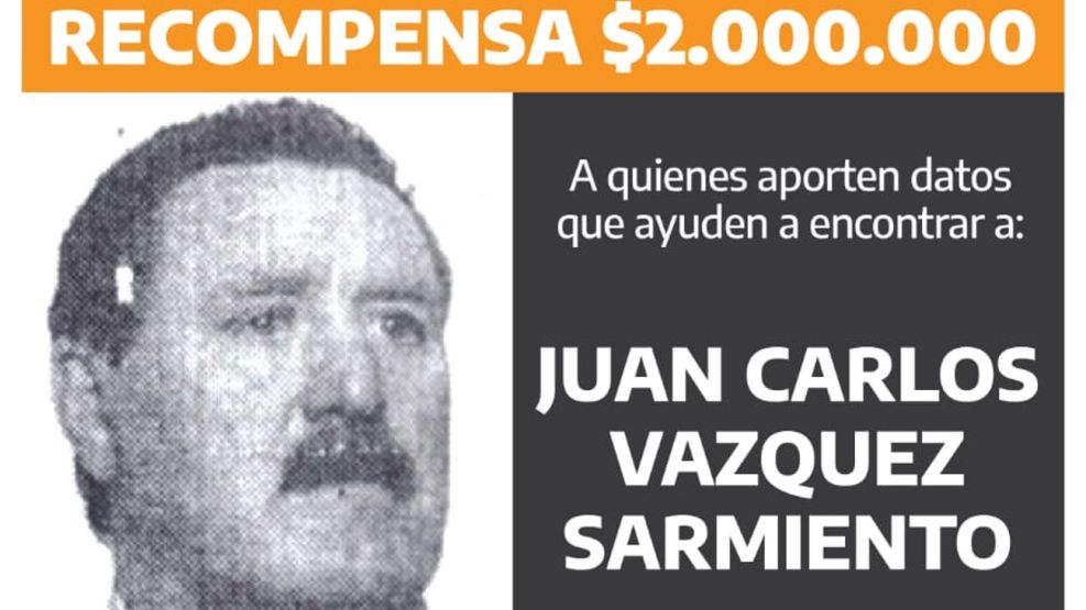 El aviso con el que se ofrecía la recompensa por Juan Carlos Vázquez Sarmiento.