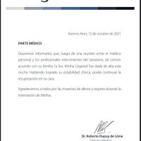 Mirtha Legrand recibió el alta médica: "Podrá continuar su recuperación en casa"