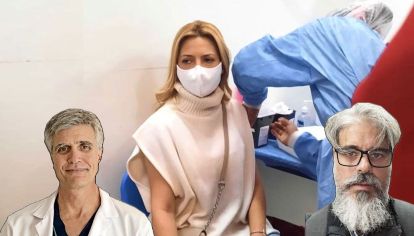 El especialista en fertilidad Antonio Cattaneo (izq) y el obstetra Hernán Jensen (Der) siguen de cerca el embarazo de la primera dama.