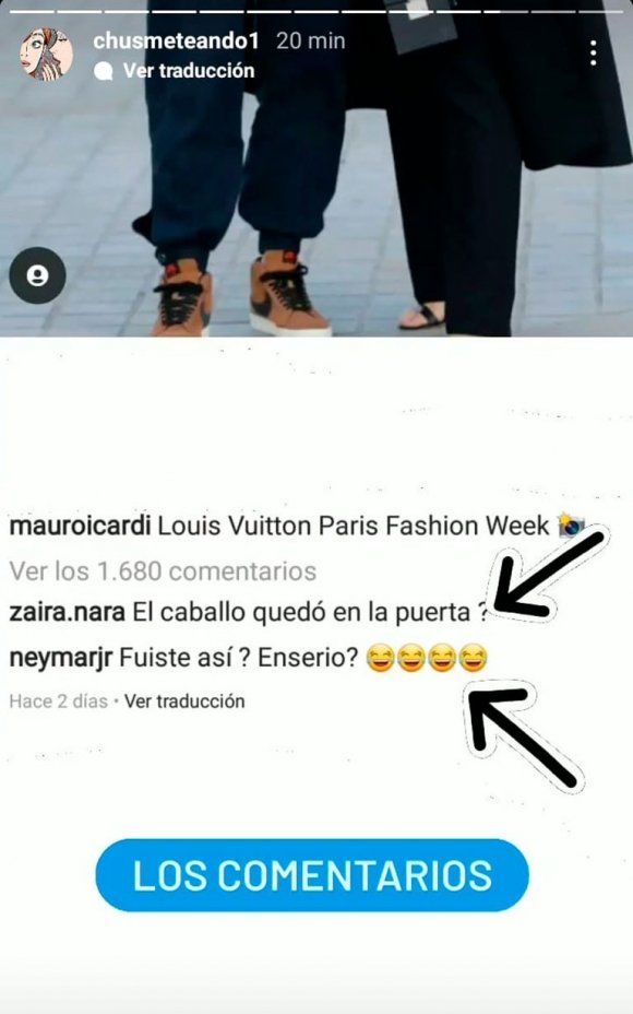 Zaira Nara y Neymar se burlaron de Mauro Icardi por su look