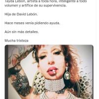 Conmoción por la muerte de Tayda, la hija de David Lebón 