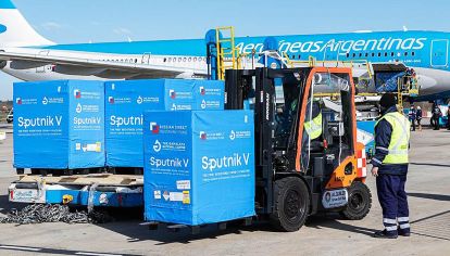Vuelo. Un nuevo cargamento arribó proveniente de Moscú.