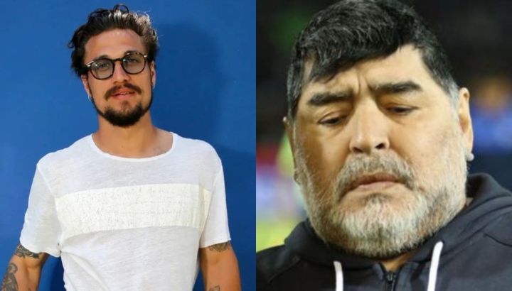 Daniel Osvaldo y Diego Maradona