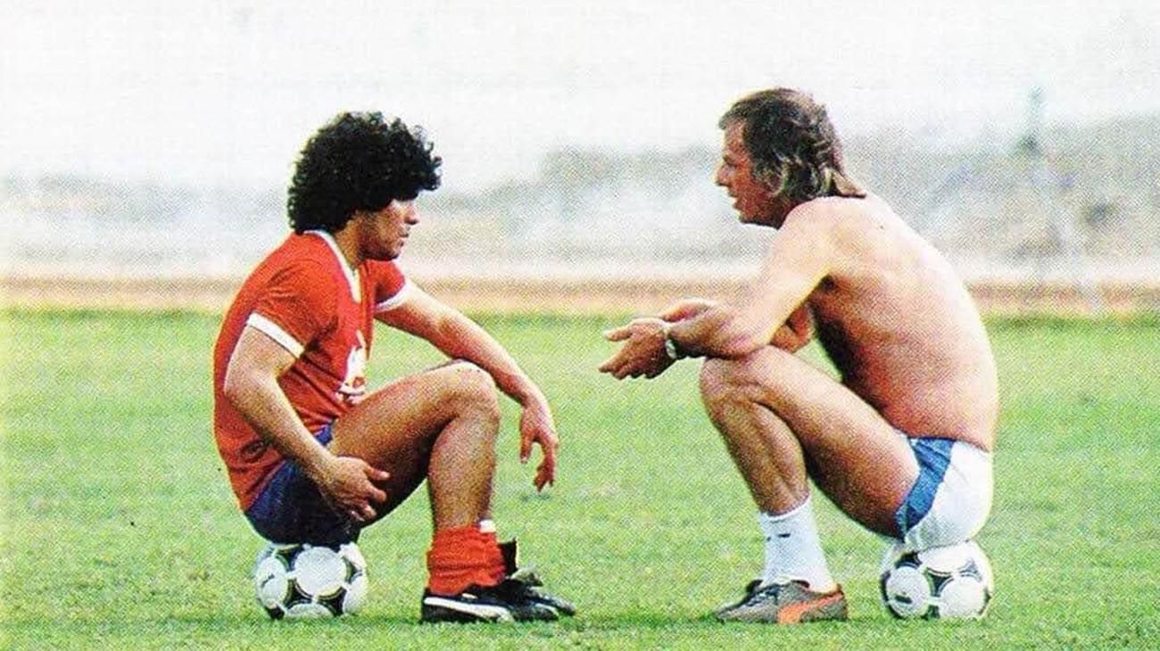 Diego Maradona y César Luis Menotti.