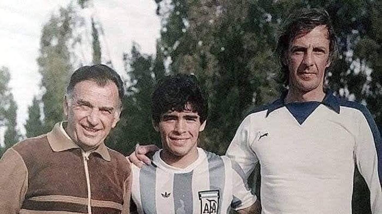 Ernesto Duchini, Diego Maradona y César Luis Menotti.