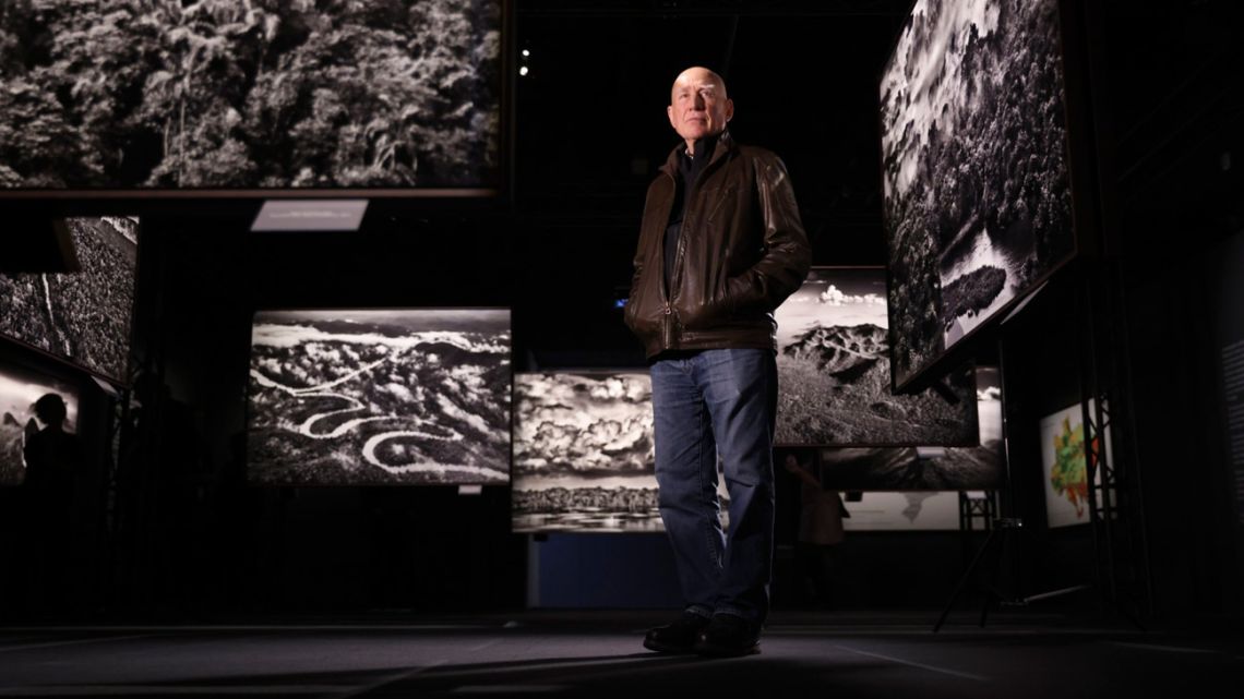 Sebastião Salgado, documentary photographer, during the press preview of his Amazonia exhibition at the Science Museum in London, United Kingdom, on Wednesday, October 13, 2021.