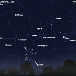 El nombre de Oriónidas se debe a que su radiante se ubica en la famosa constelación de Orión, 