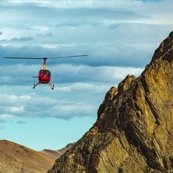 Ushuaia es una de las pocas ciudades del país con la posibilidad de realizar vuelos turísticos en helicóptero.