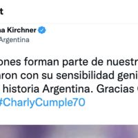 Los saludos de los famosos a Charly García en el día de su cumpleaños nº 70