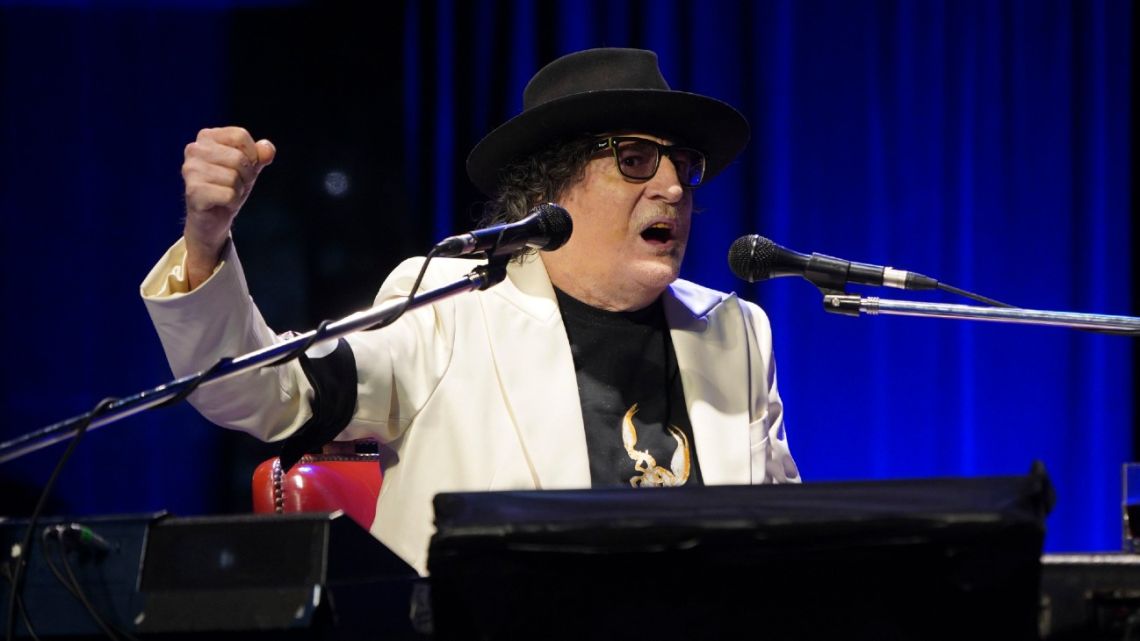 Charly García surprises fans with an impromptu performance at the Centro Cultural Kirchner (CCK) in Buenos Aires City on his 70th birthday.