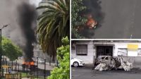 La fuerte explosión seguida del incendio total del vehículo ocurrió en el cruce de las calles Cabrera y Anchorena