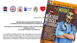 Tapa de NOTICIAS: la revista le responde a las sociedades científicas