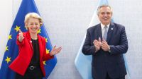 Alberto Fernández y Úrsula von der Leyen - G20