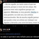 Emilia Mernes disparó contra Fer Vázquez de Rombai: "Ya no sabe ni qué decir"