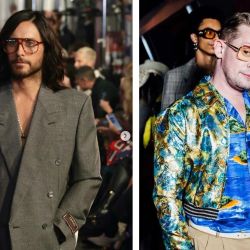 Gucci: Jared Leto y Macaulay Culkin desfilaron en Hollywood Boulevard