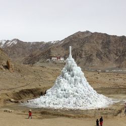 Los ice-stupas ya funcionan, con éxito, en la región india del Himalaya.