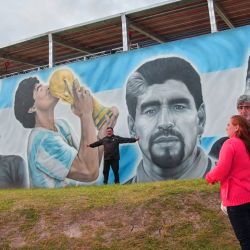 Tributes to Diego Maradona, on the first anniversary of his death.