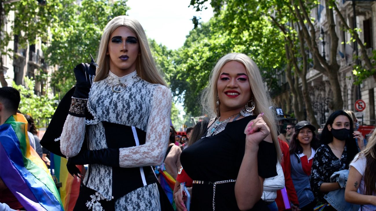 La Marcha del Orgullo LGBTIQ+ en Buenos Aires.