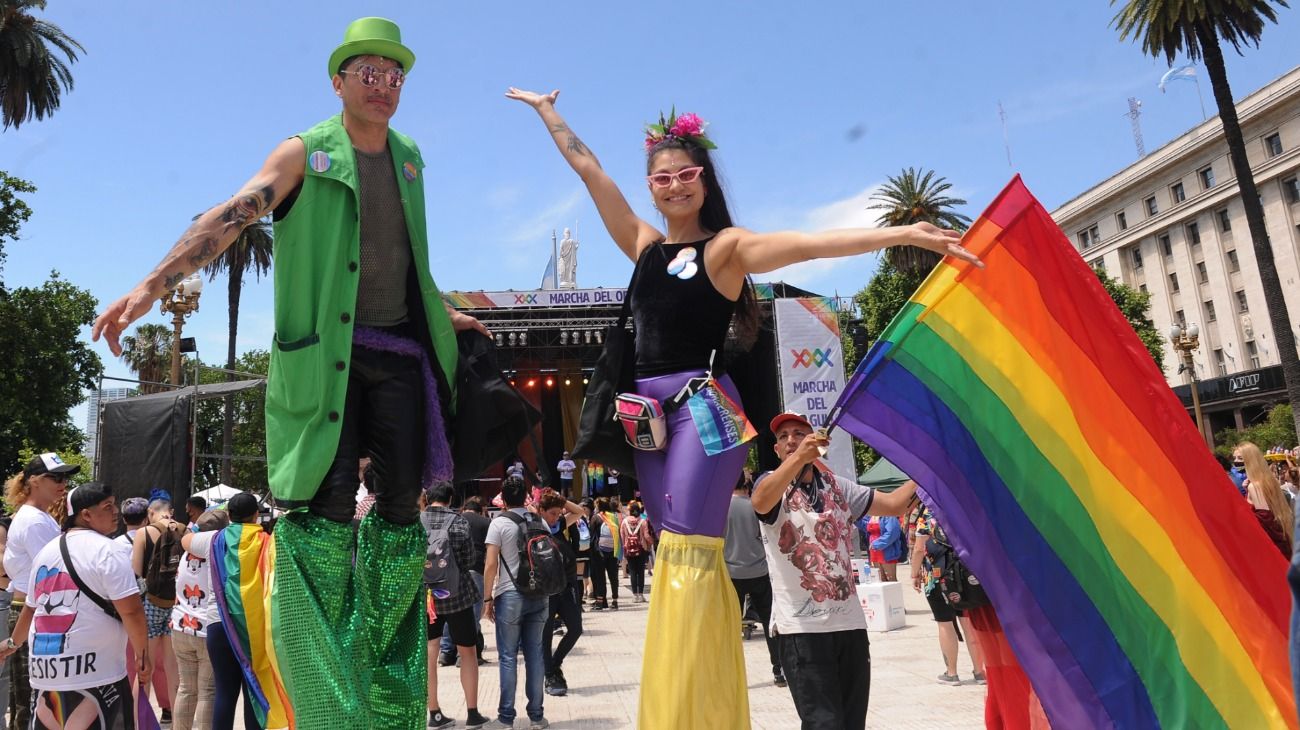 La Marcha del Orgullo LGBTIQ+ en Buenos Aires.