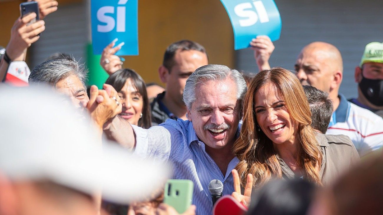 El presidente Alberto Fernández y Victoria Tolosa Paz hicieron campaña en José C. Paz.